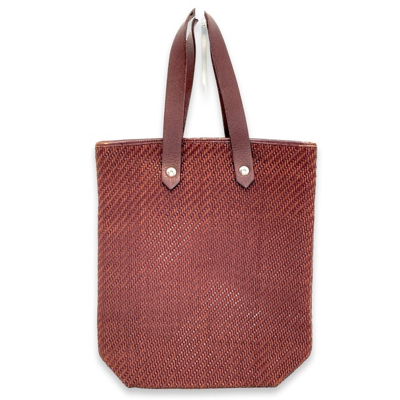 Hermés Ahmedebad Woven Leather Tote in Burnt Sienna 🍁 - Picture 2 of 14
